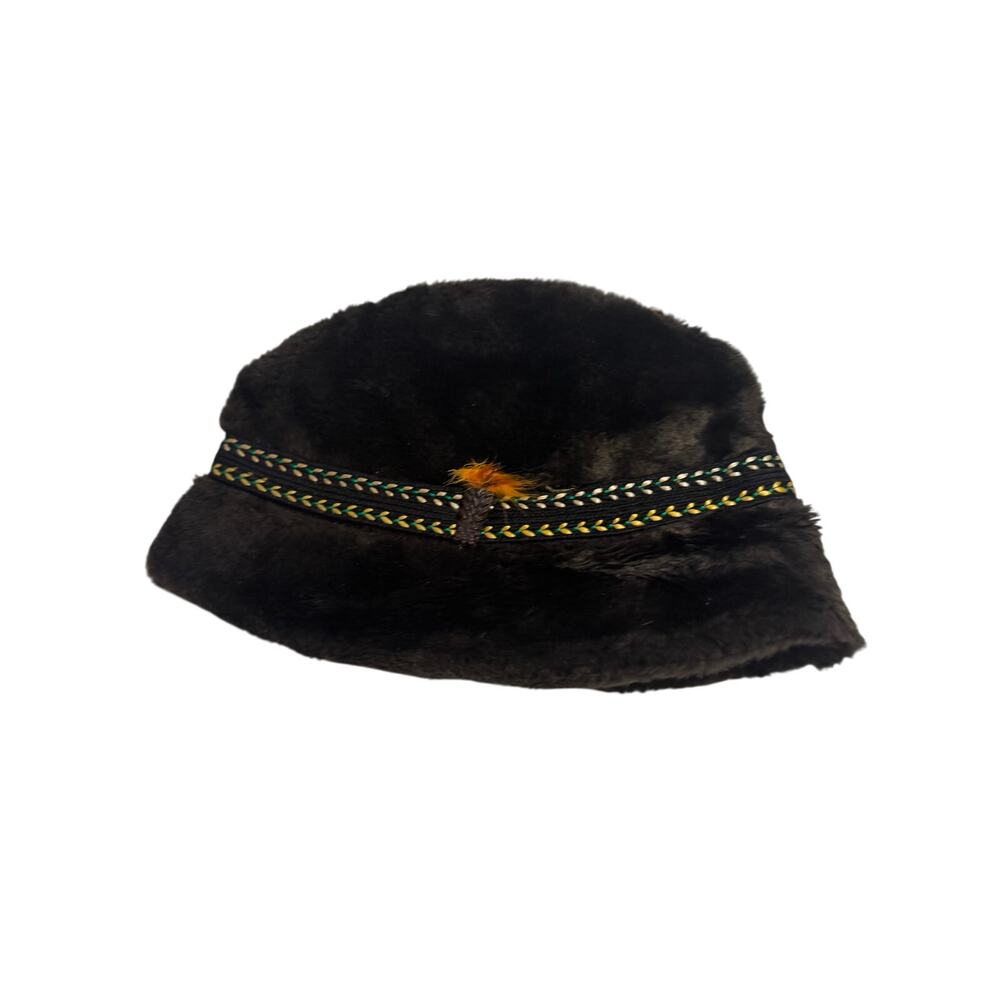 Vintage United Hatters Cap & Millinery Large Fur Hat Warm Winter USA